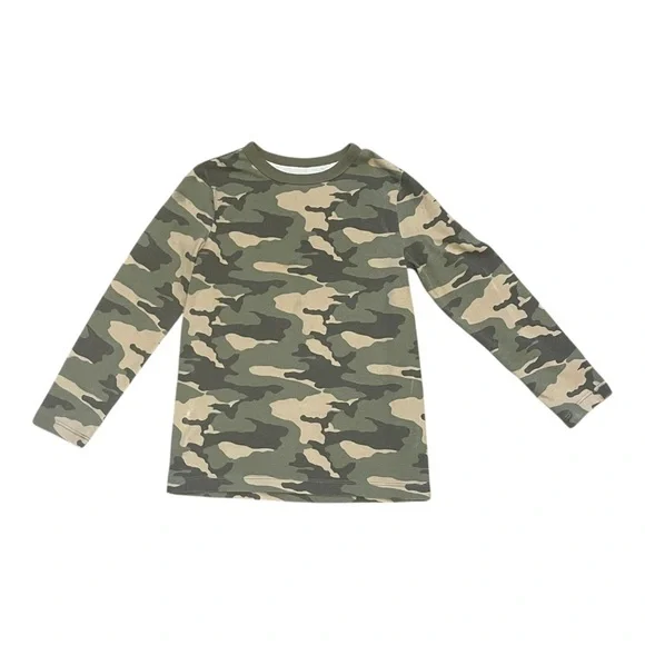 Wonder Nation green brown Camouflage Long Sleeve Tee Small (6-7) cotton blend - Picture 6 of 10